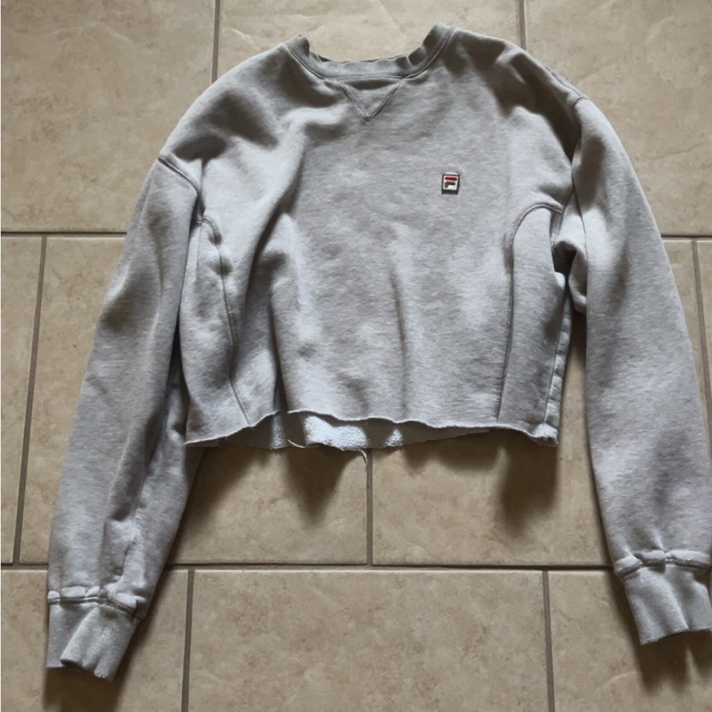 Gray Women's Cropped Sweatshirt